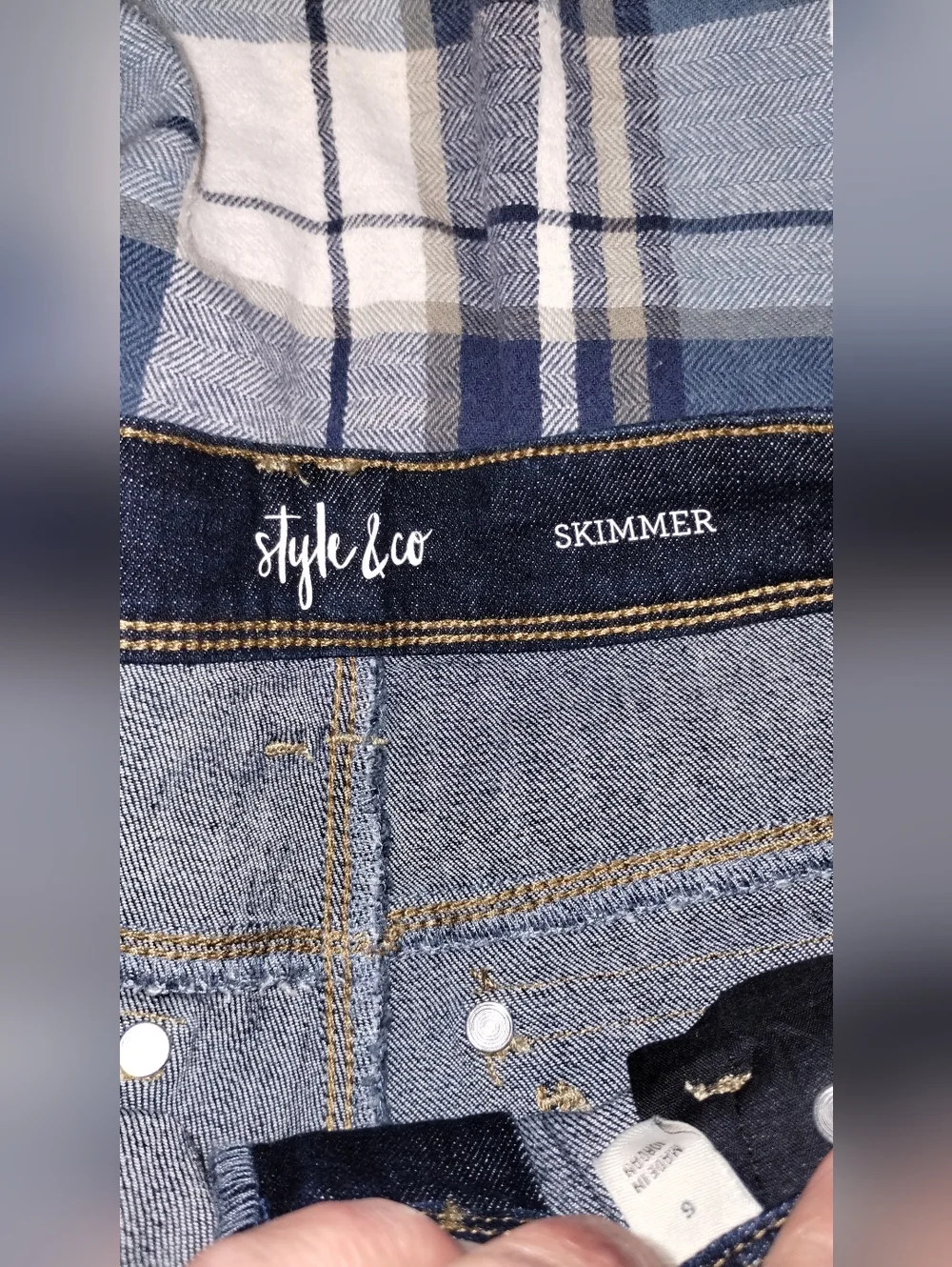 Style & Co. Light Blue Denim Skimmer Shorts